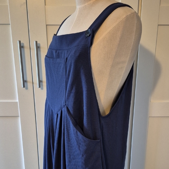 HALARA Deep Blue Women's Jumpsuit Size Large Adjustable Straps - Picture 3 of 11